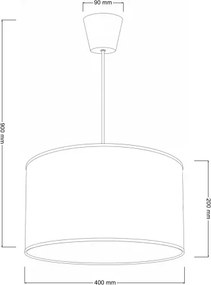 Brilagi - Závesný luster na lanku VELVET 1xE27/60W/230V priemer 40 cm béžová/zlatá