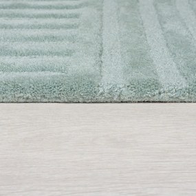 Tyrkysovomodrý vlnený koberec Flair Rugs Zen Garden, 120 x 170 cm