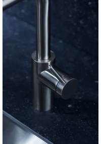 KFA Armatura 6623-110-22 - Drezová batéria s vyťahov. sprškou DUERO BASIC nerez