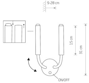 Nowodvorski nástenné svietidlo STALACTITE 8353