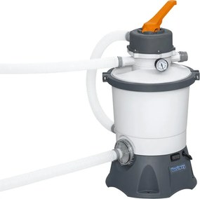 Rámový bazén Power Steel 404x201x100 Sivý 13x6FT BESTWAY + piesková pumpa + rebrík 10in1 56442