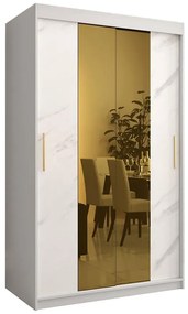 Skriňa Platinum T1 120 biely mramor/biely