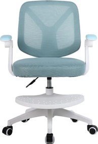 Detská otočná stolička Neoseat JUNI 010 s podnožou — látka, modrá