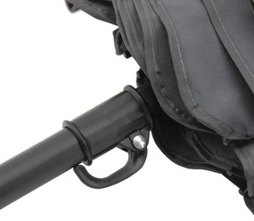 Skladací nakláňací slnečník  pr. 1,8 m šedá