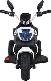 Ramiz Motorka Fast Tourist na batérie pre deti biela + audio + svetlá + ekokoža