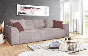 Pohovka John, ružová látka so štruktúrou