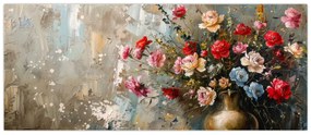 Obraz - Váza kvetov (120x50 cm)