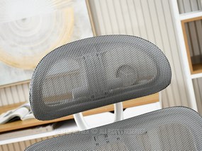 Kancelárske kreslo Derenis (sivá + biela). Akcia -21%. Vlastná spoľahlivá doprava až k Vám domov. 1136330