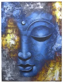 Obraz Budha modrý 80x60cm