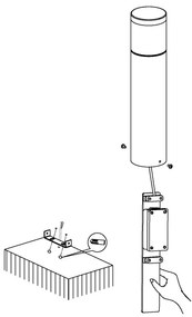 Eglo 94278 - LED vonkajšie svietidlo BASALGO 1xLED/3,7W/230V IP44