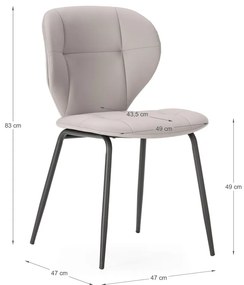 Béžové jedálenské stoličky v súprave 2 ks Maura – Marckeric