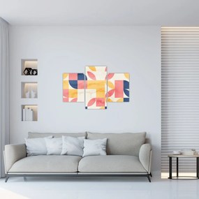 Obraz - Abstrakcia s retro vzormi (90x60 cm)