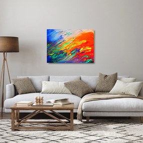 Sklenený obraz - Farebná abstrakcia (70x50 cm)