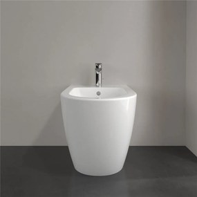 VILLEROY &amp; BOCH Subway 2.0 samostatne stojací bidet s otvorom, s prepadom, 370 x 560 mm, biela alpská, s povrchom CeramicPlus, 540100R1