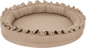 Hniezdo pre deti s volánom cappuccino