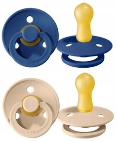 Kaučukové cumlíky BIBS Colour 0m+ 2ks Farba: čierna-biela