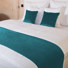 Biante Zamatový prehoz/behúň na posteľ Velvet Prémium SVP-035 Tyrkysovo modrý 60x200 cm
