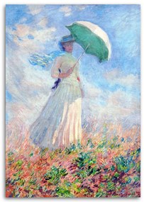 Gario Obraz na plátne Žena s dáždnikom otočená doprava - Claude Monet, reprodukcia Rozmery: 60 x 90 cm