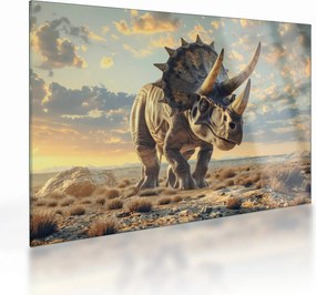 Sklenený obraz - Triceratops (70x50 cm)