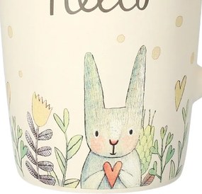 Hrnček EVIE s vrchnákom s veľkonočným dizajnom, biely 957752