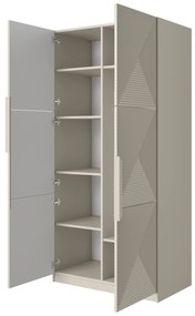 Skriňa Asha 100 cm - kašmírová / kašmírové úchytky