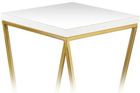 STOJAN NA KVETINÁČ LOFT7 70X24X24 CM ZLATÁ/BIELA