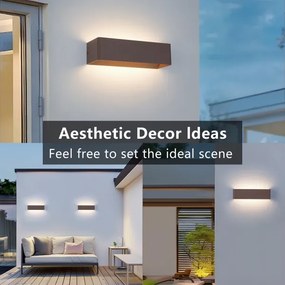 Brilagi - LED vonkajšie nástenné svietidlo DONNANI LED/12W/230V 30 cm hnedé IP44