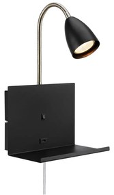 Čierne nástenné svietidlo Cuarto – Markslöjd