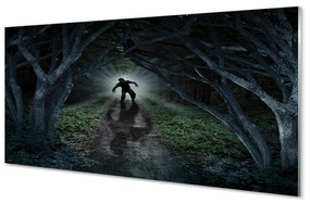 Obraz plexi Strom formu temného lesa 100x50 cm