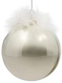 Závesná vianočná dekorácia CHRISTMAS 563 perlová (4 ks)