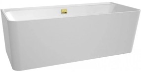 VILLEROY &amp; BOCH Collaro voľne stojaca vaňa akrylátová, pre pristavenie k stene (bez spoja medzi panelom a vaňou), odtok v strede, 1795 x 790 x 630 mm, Gold, biela alpská, UBA180COR9CS00VJ01