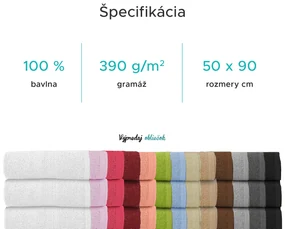 Uterák BASIC ONE 50 x 90 cm béžový, 100% bavlna