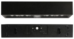 Exteriérové solárne nástenné LED svietidlo Brick, 1x LED 6w, čierna, pohybový senzor