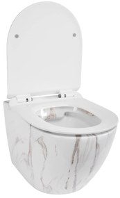Závěsná WC mísa Rea Carlos Flat bílá