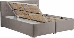 Posteľ Morty 180x200 cm, béžová látka, bez matracov