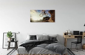 Obraz canvas Horský bicykel oblohy oblačno 120x60 cm