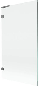 Mexen, Mexen Lunar L 1-krídlová vaňová zástena 100 x 150 cm, transparentná, pištoľový kov - 897L-100-000-95-00