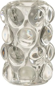 Skleněný svícen Bollie průhledný – 8*8*12 cm