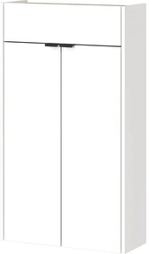 Biela skrinka v dekore duba 56x97x22 cm Ameca – Germania