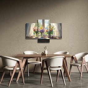 Obraz - Kytica pri okne (90x60 cm)