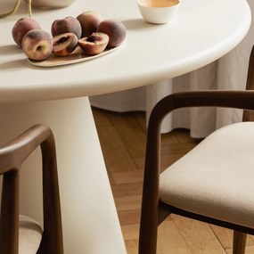 Jídelní kulatý stůl Aurora 120 cm ecru