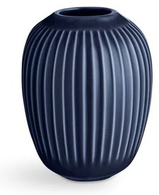 Tmavomodrá kameninová váza Kähler Design Hammershoi, výška 10 cm