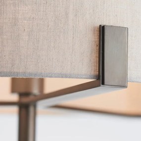 Endon 72634 - Stojacia lampa HAYFIELD 1xE27/40W/230V hnedá/šedá