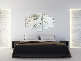Obraz - Abstrakcia bielych kvetov (150x105 cm)