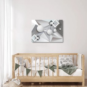 Geometrický abstraktný sklenený obraz (70x50 cm)
