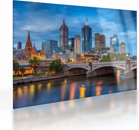 Sklenený obraz mesta Melbourne (70x50 cm)
