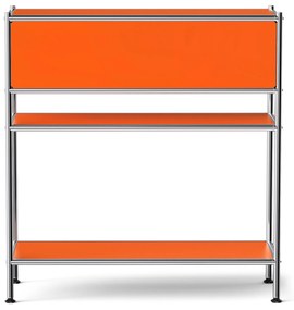 Kovová konzola »CN3 Slim Line« so zásuvkou, oranžová