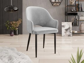 Čalúnená jedálenská stolička Dazja, Dostupné poťahy: Magic Velvet 2216, Farby: čierna