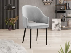 Čalúnená jedálenská stolička Dazja, Dostupné poťahy: Magic Velvet 2219, Farby: čierna