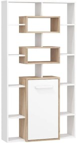 Regál 1D Rio-19 sonoma svetlý/biely